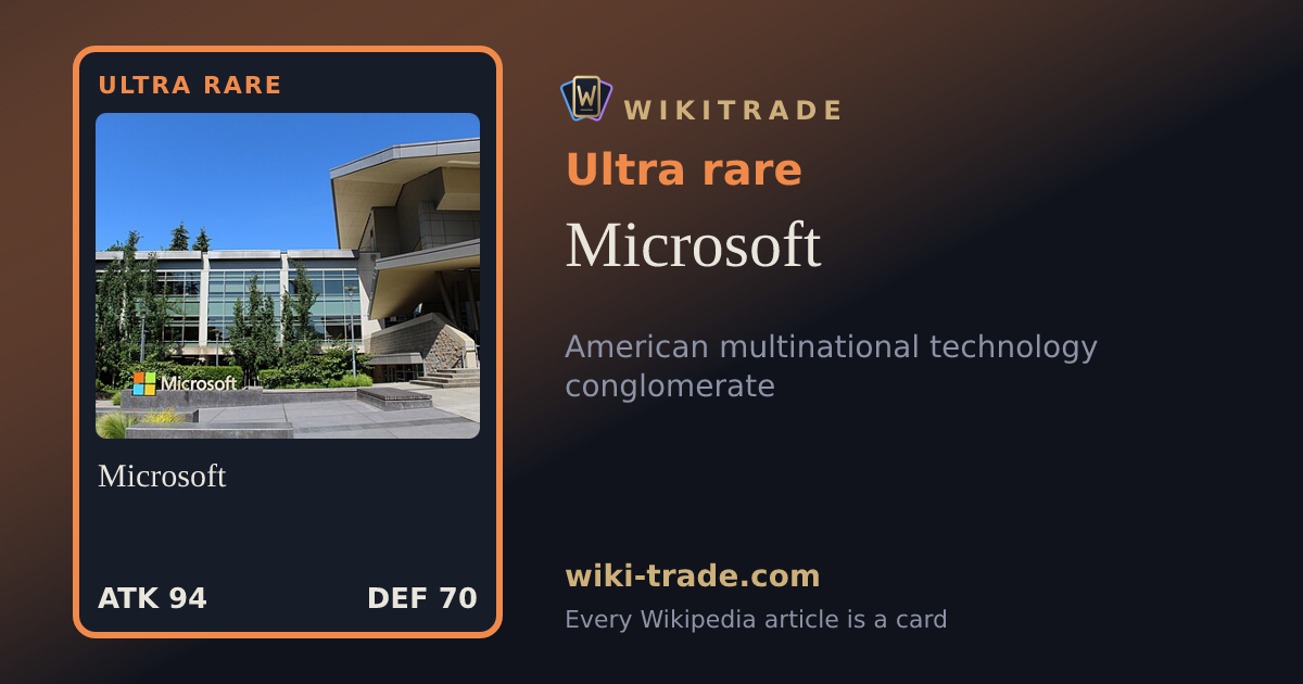 Microsoft — Ultra rare card