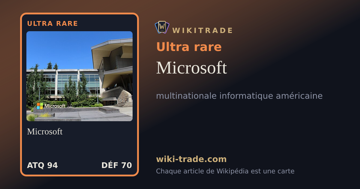 Microsoft — carte Ultra rare