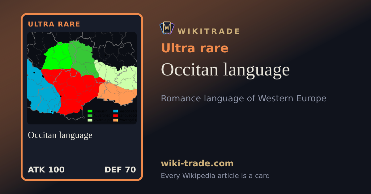 Occitan language — Ultra rare card