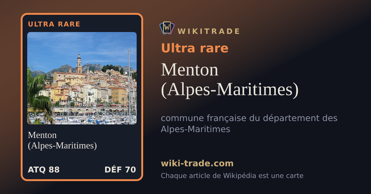 Menton (Alpes-Maritimes) — carte Ultra rare
