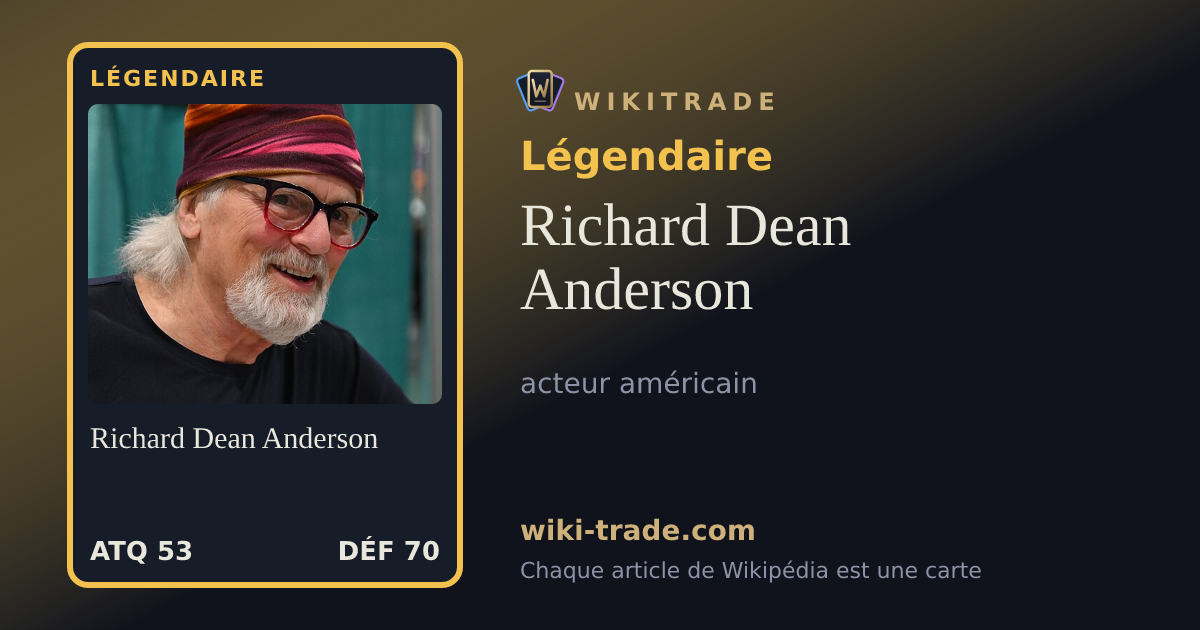 Richard Dean Anderson — carte Légendaire