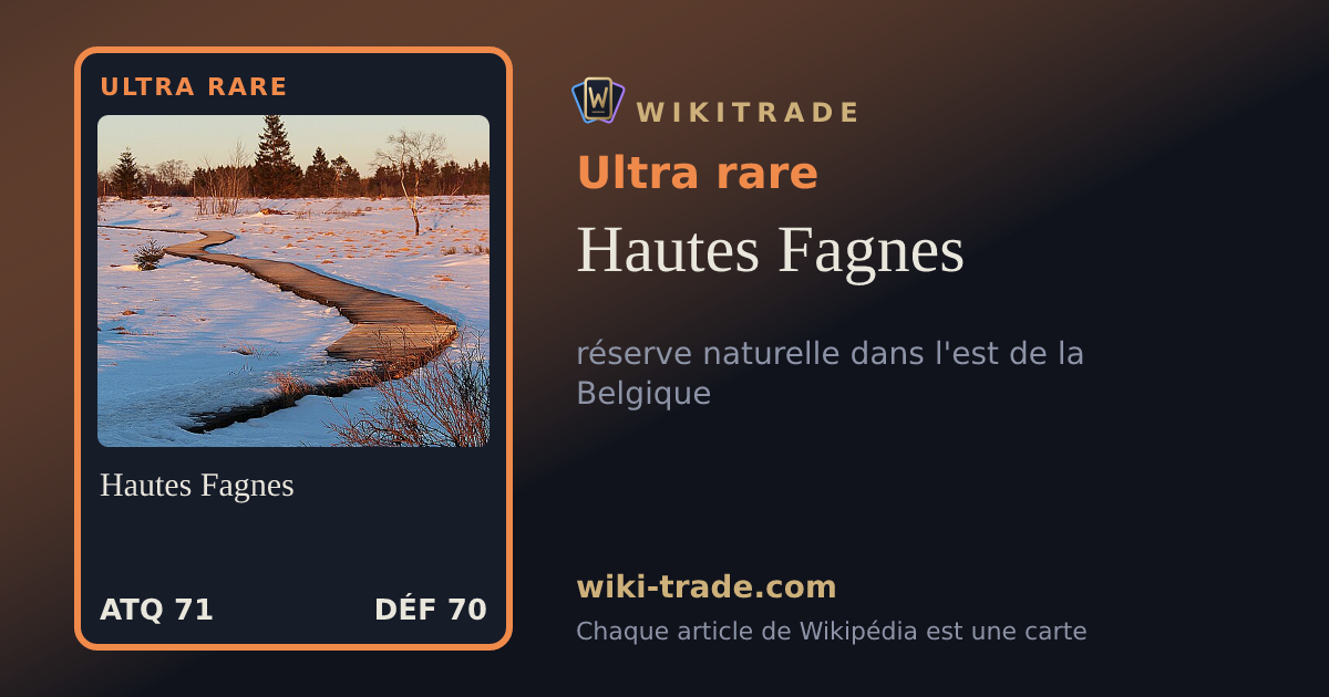 Hautes Fagnes — carte Ultra rare