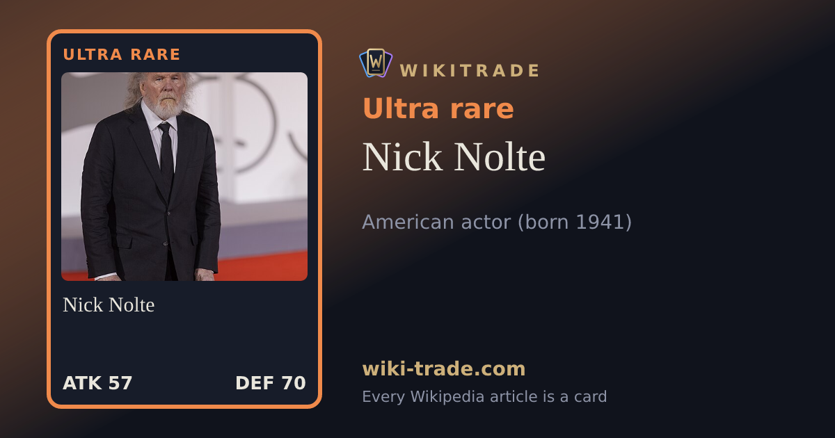 Nick Nolte — Ultra rare card