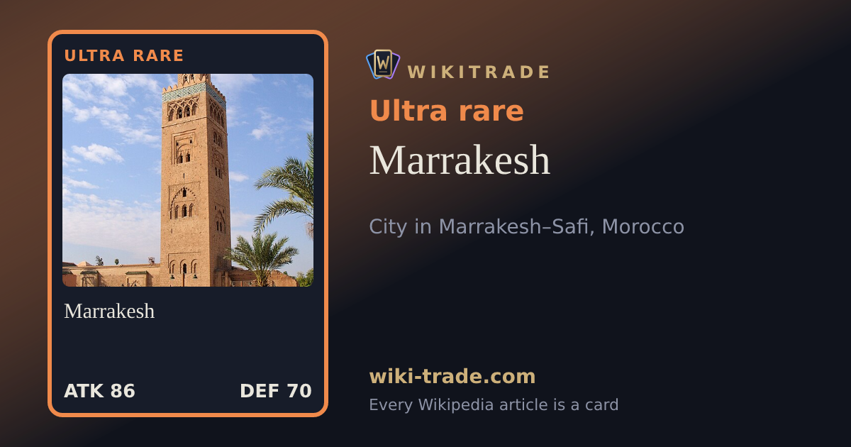 Marrakesh — Ultra rare card