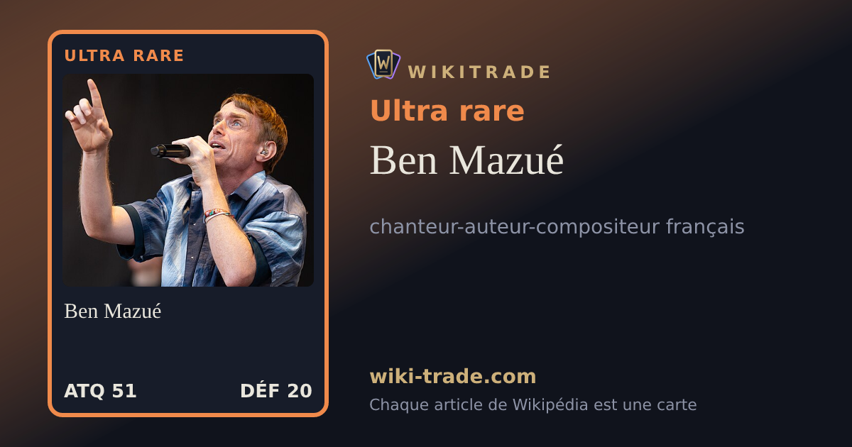 Ben Mazué — carte Ultra rare