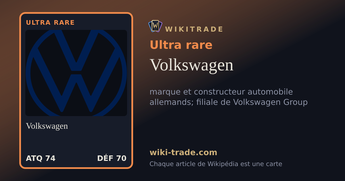 Volkswagen — carte Ultra rare
