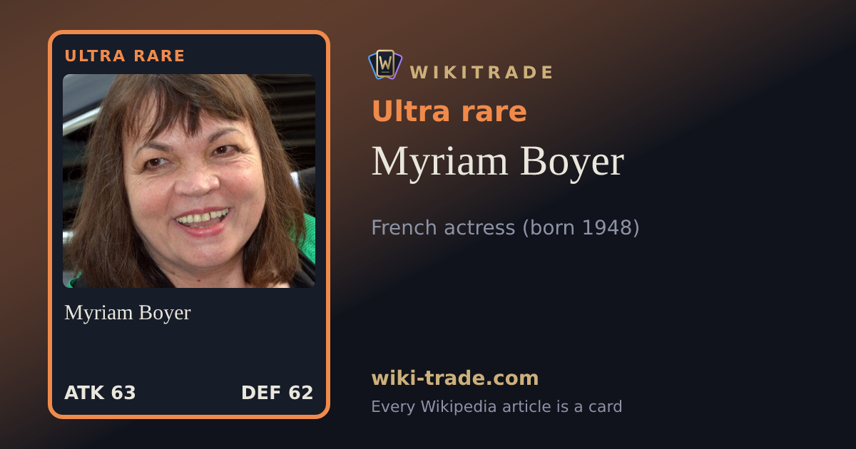Myriam Boyer — Ultra rare card
