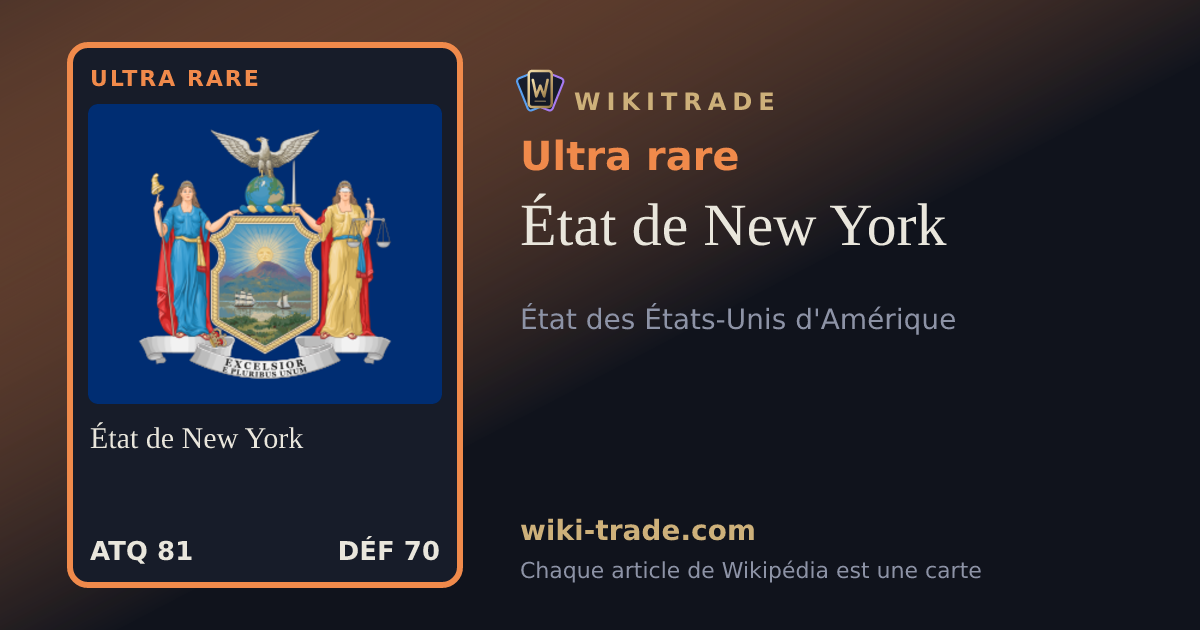 État de New York — carte Ultra rare