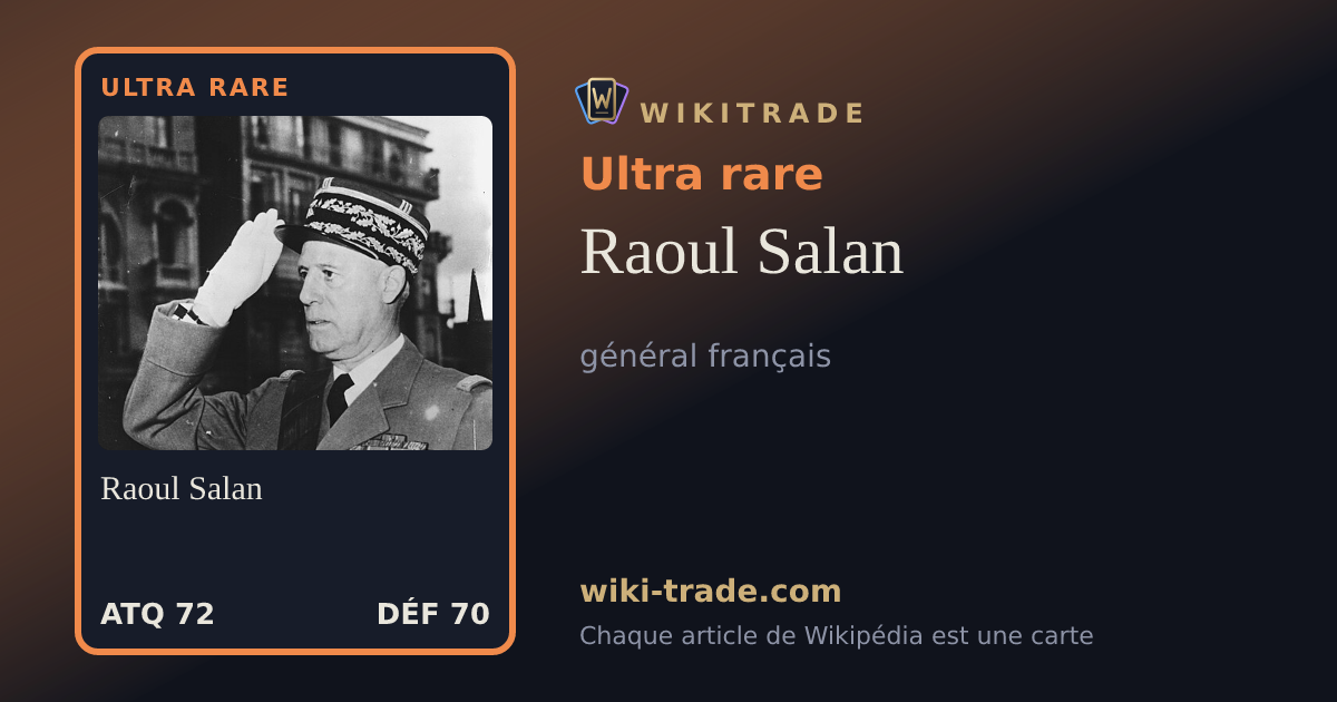 Raoul Salan — carte Ultra rare