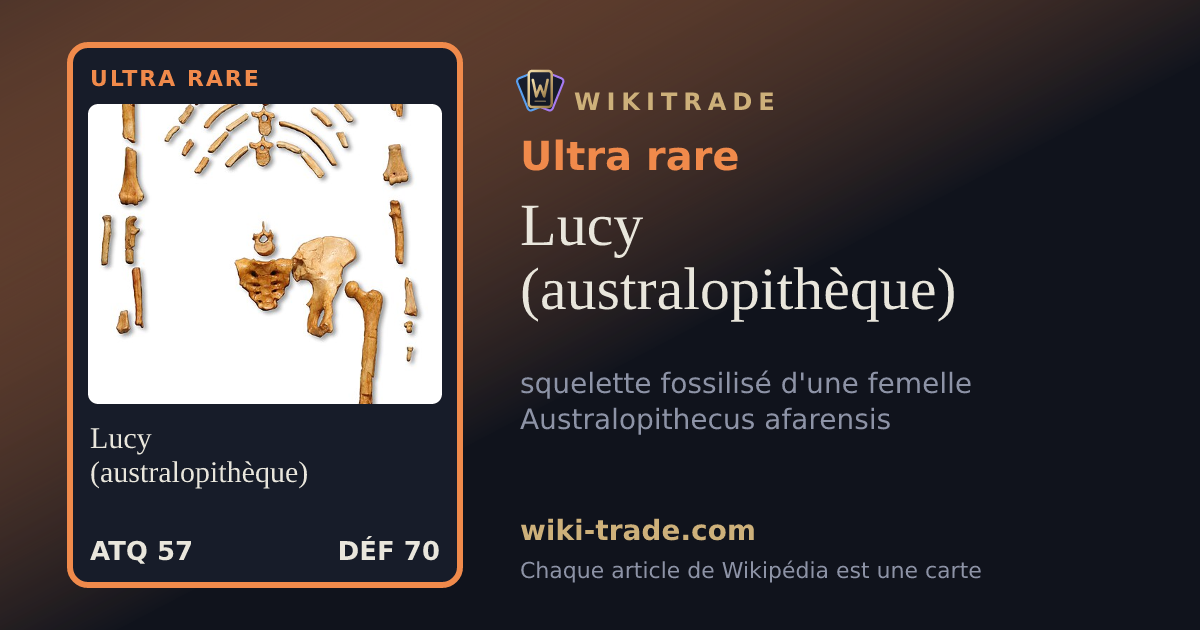Lucy (australopithèque) — carte Ultra rare
