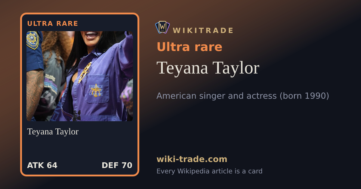 Teyana Taylor — Ultra rare card