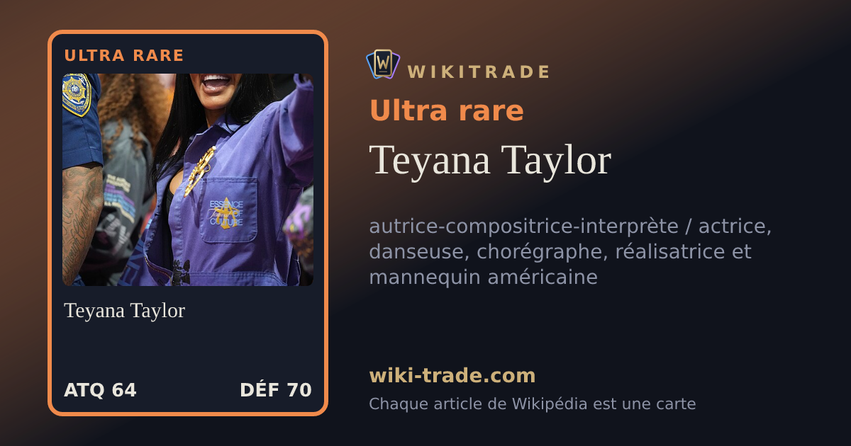 Teyana Taylor — carte Ultra rare