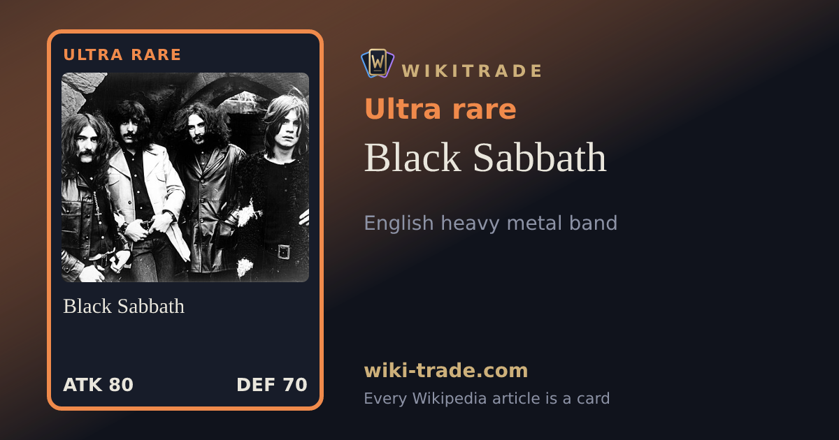 Black Sabbath — Ultra rare card