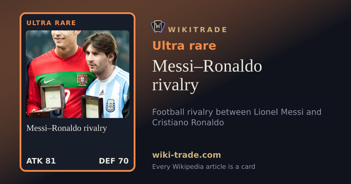 Messi–Ronaldo rivalry — Ultra rare card
