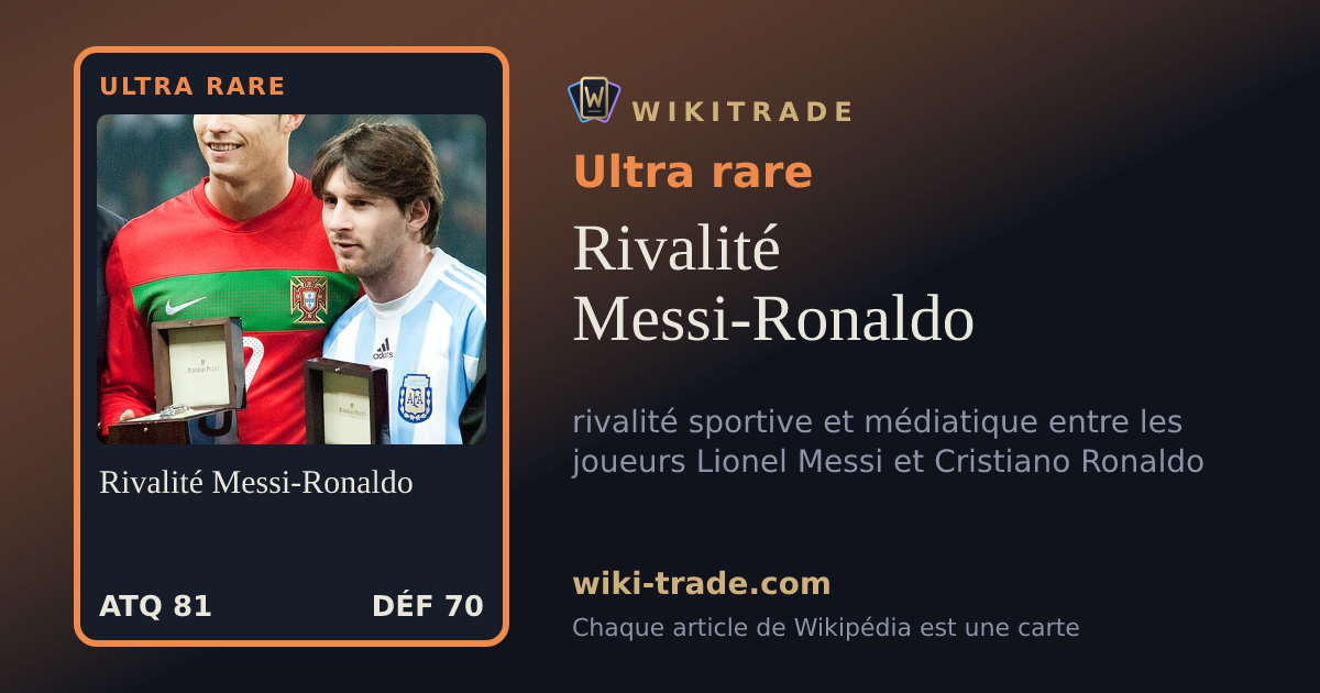 Rivalité Messi-Ronaldo — carte Ultra rare