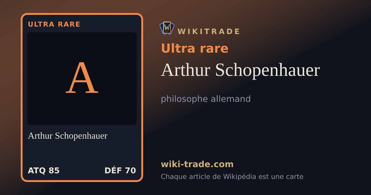 Arthur Schopenhauer — carte Ultra rare