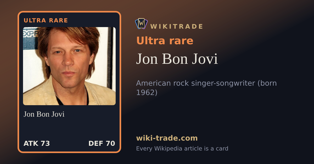 Jon Bon Jovi — Ultra rare card