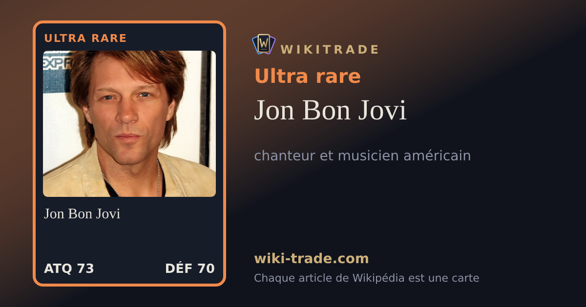 Jon Bon Jovi — carte Ultra rare