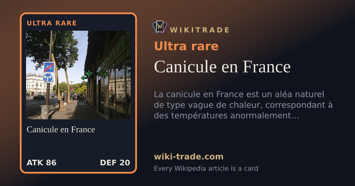 Canicule en France — Ultra rare card