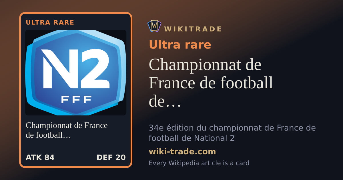 Championnat de France de football de cinquième division 2026-2027 — Ultra rare card