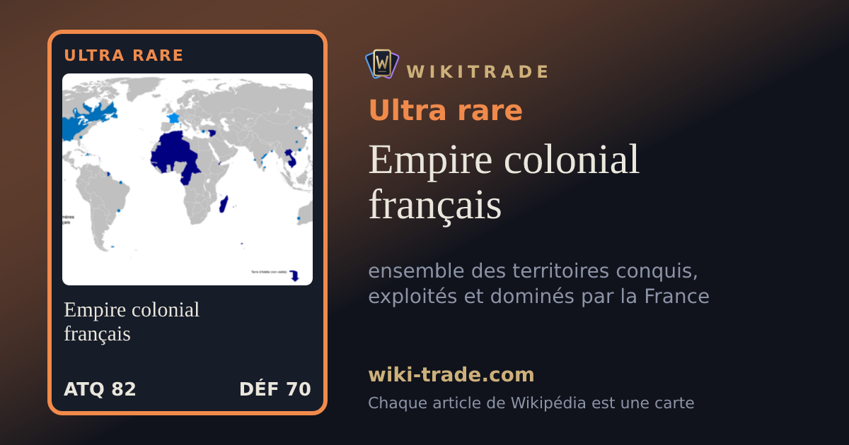 Empire colonial français — carte Ultra rare