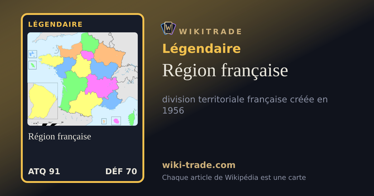 Région française — carte Légendaire