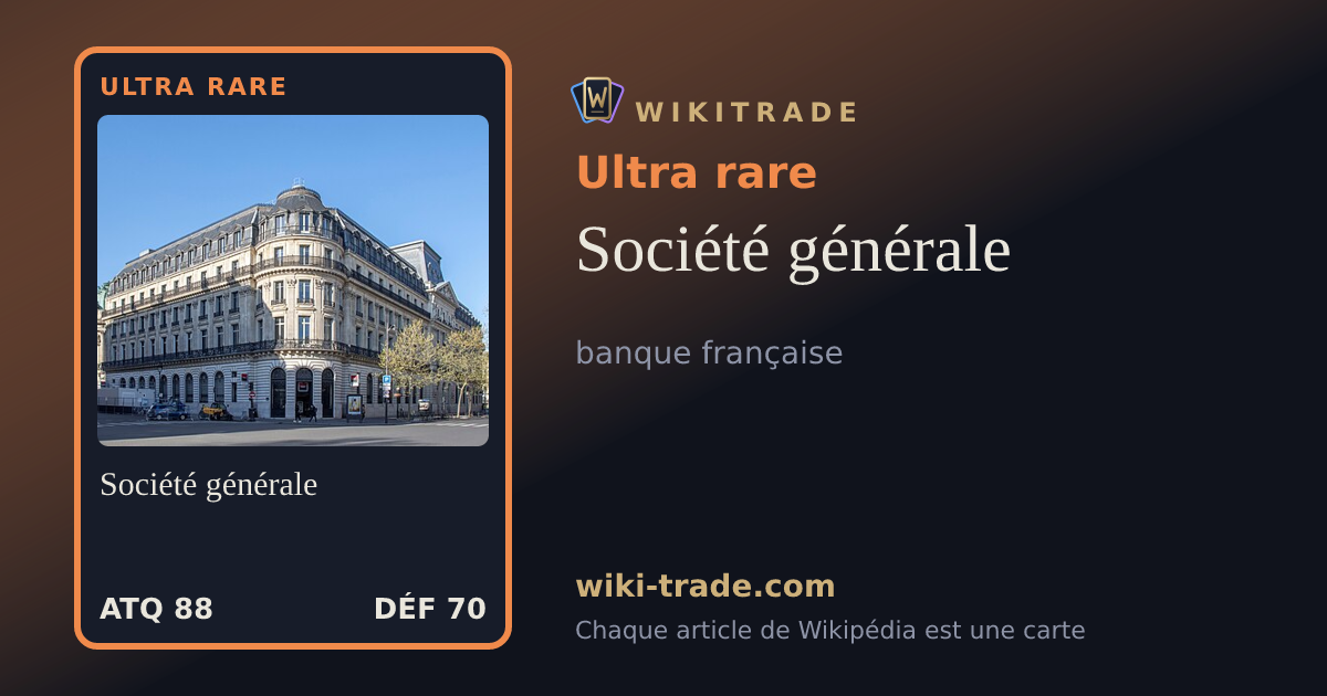 Société générale — carte Ultra rare