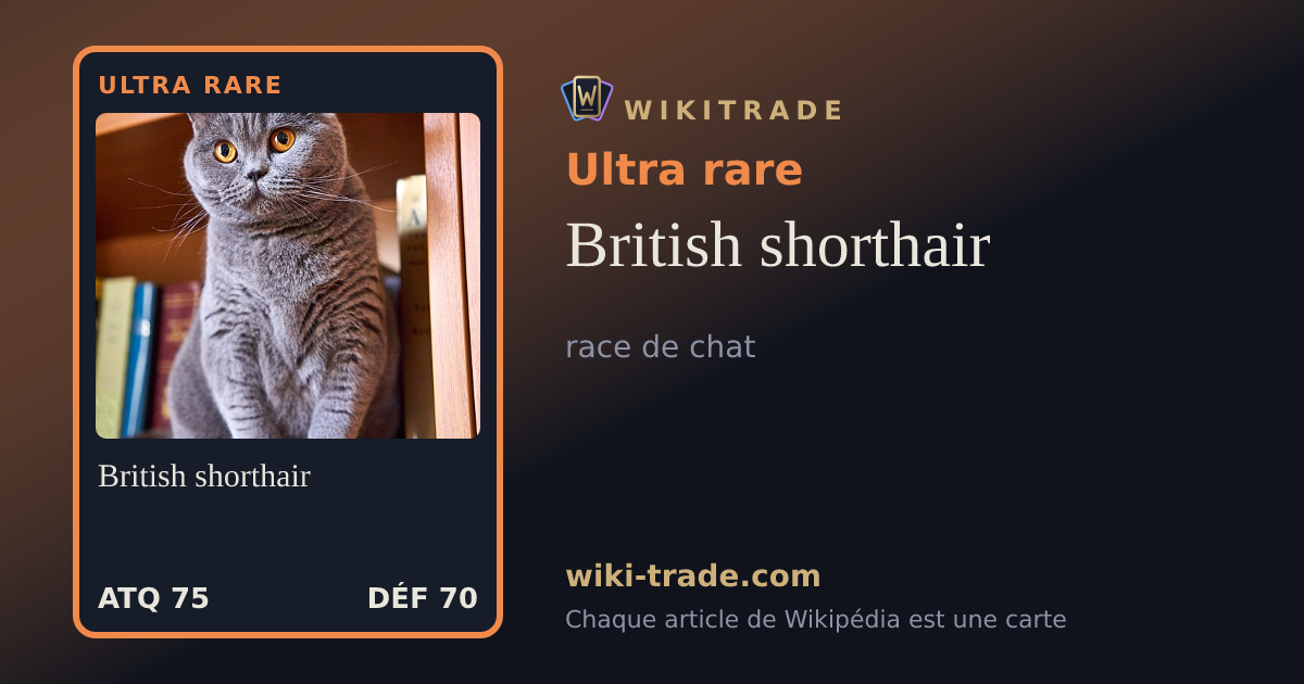 British shorthair — carte Ultra rare