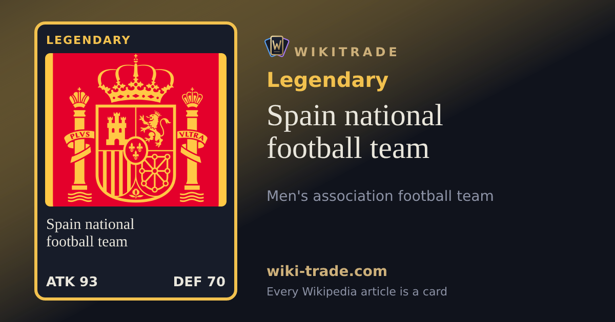 Spain national football team — Legendary card