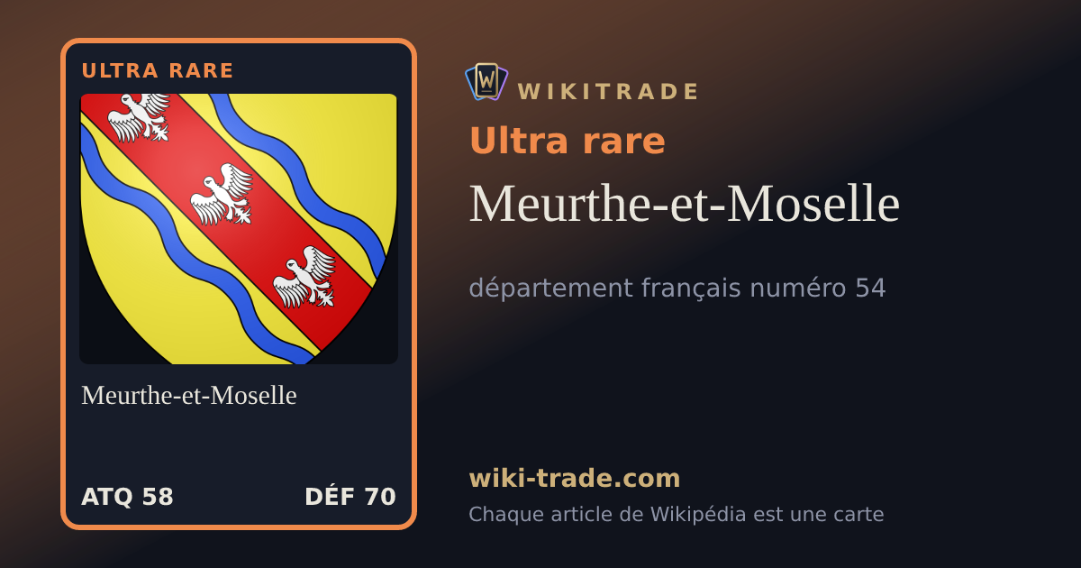 Meurthe-et-Moselle — carte Ultra rare