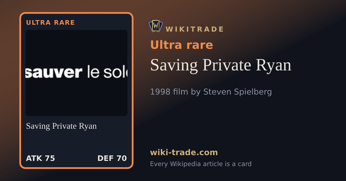 Saving Private Ryan — Ultra rare card