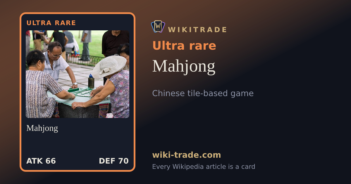 Mahjong — Ultra rare card