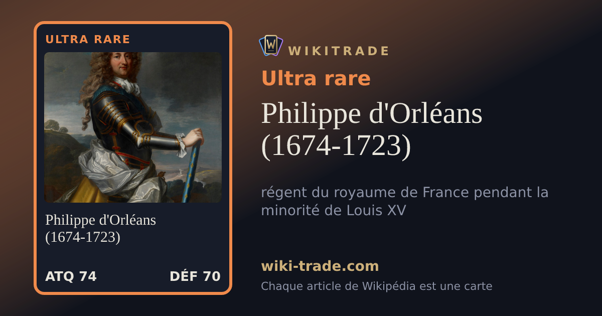 Philippe d'Orléans (1674-1723) — carte Ultra rare