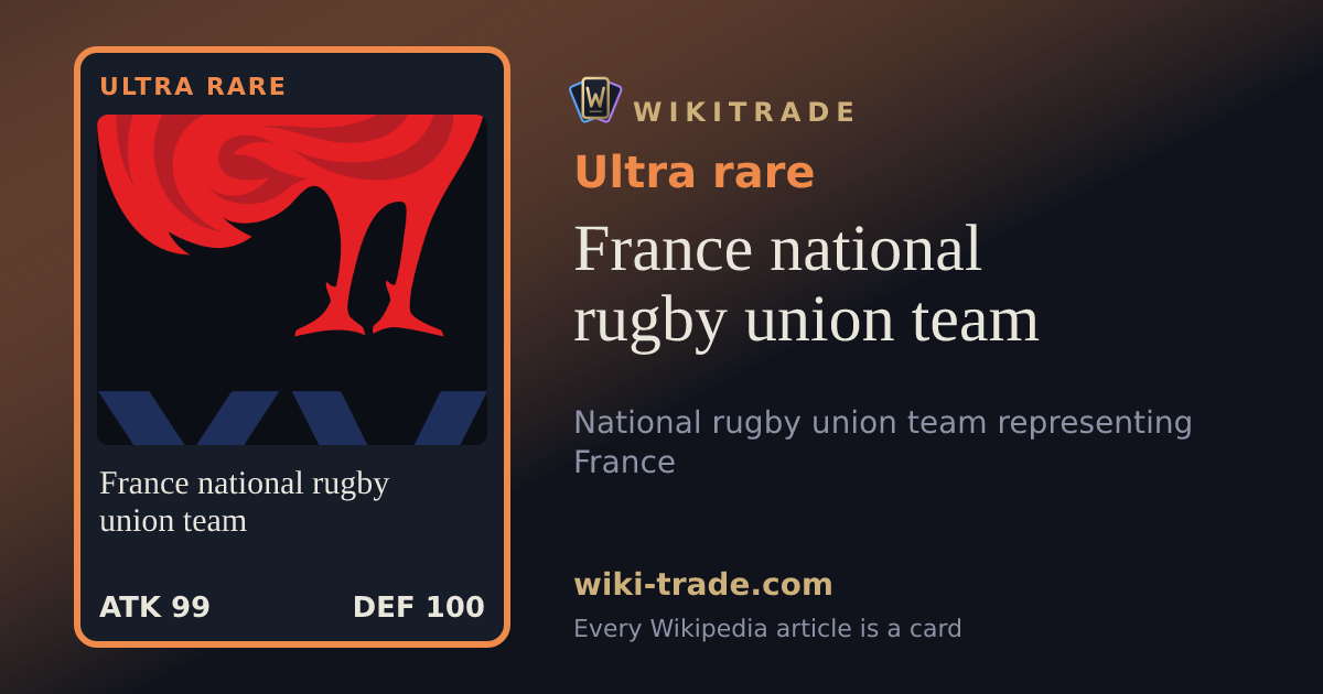 France national rugby union team — Ultra rare card