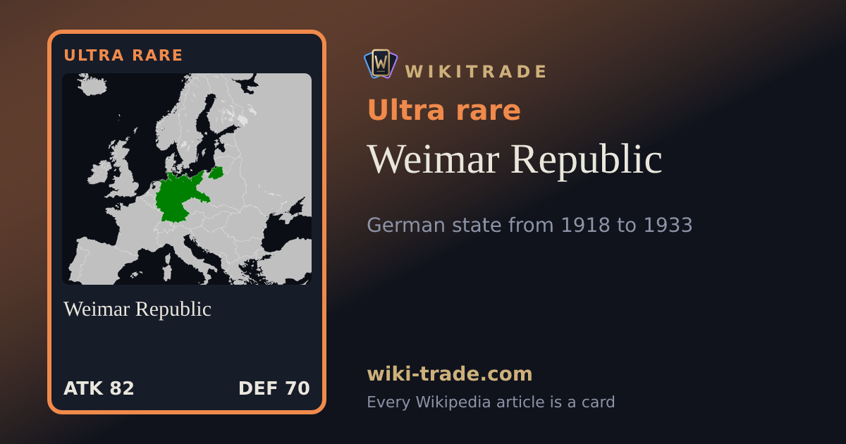 Weimar Republic — Ultra rare card