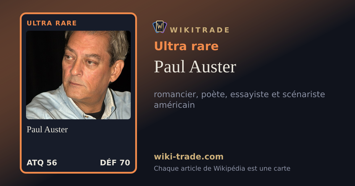 Paul Auster — carte Ultra rare