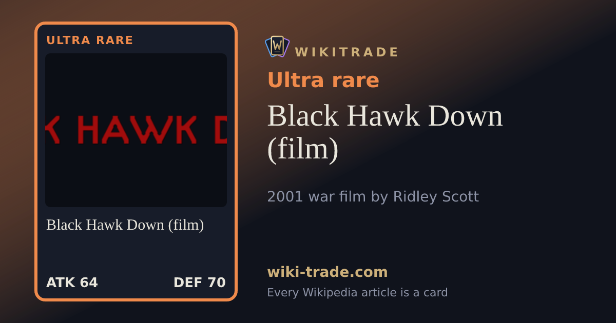 Black Hawk Down (film) — Ultra rare card