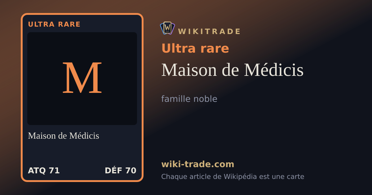 Maison de Médicis — carte Ultra rare