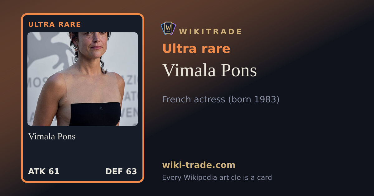 Vimala Pons — Ultra rare card
