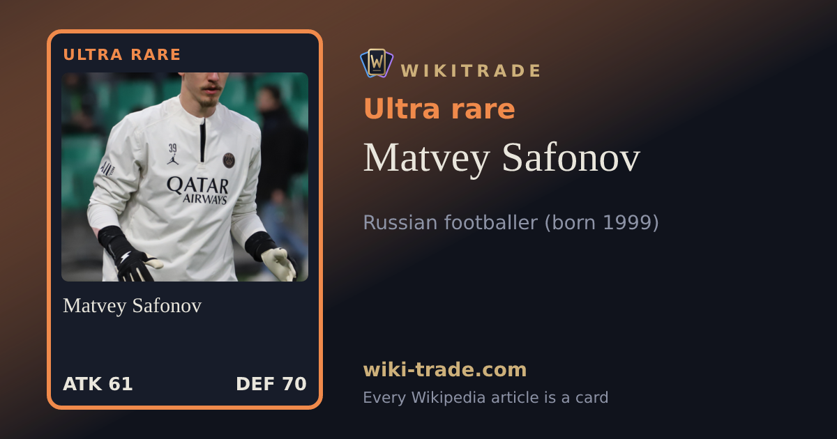 Matvey Safonov — Ultra rare card