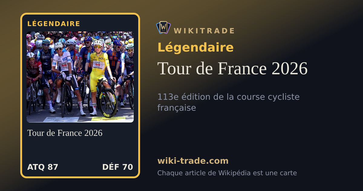 Tour de France 2026 — carte Légendaire