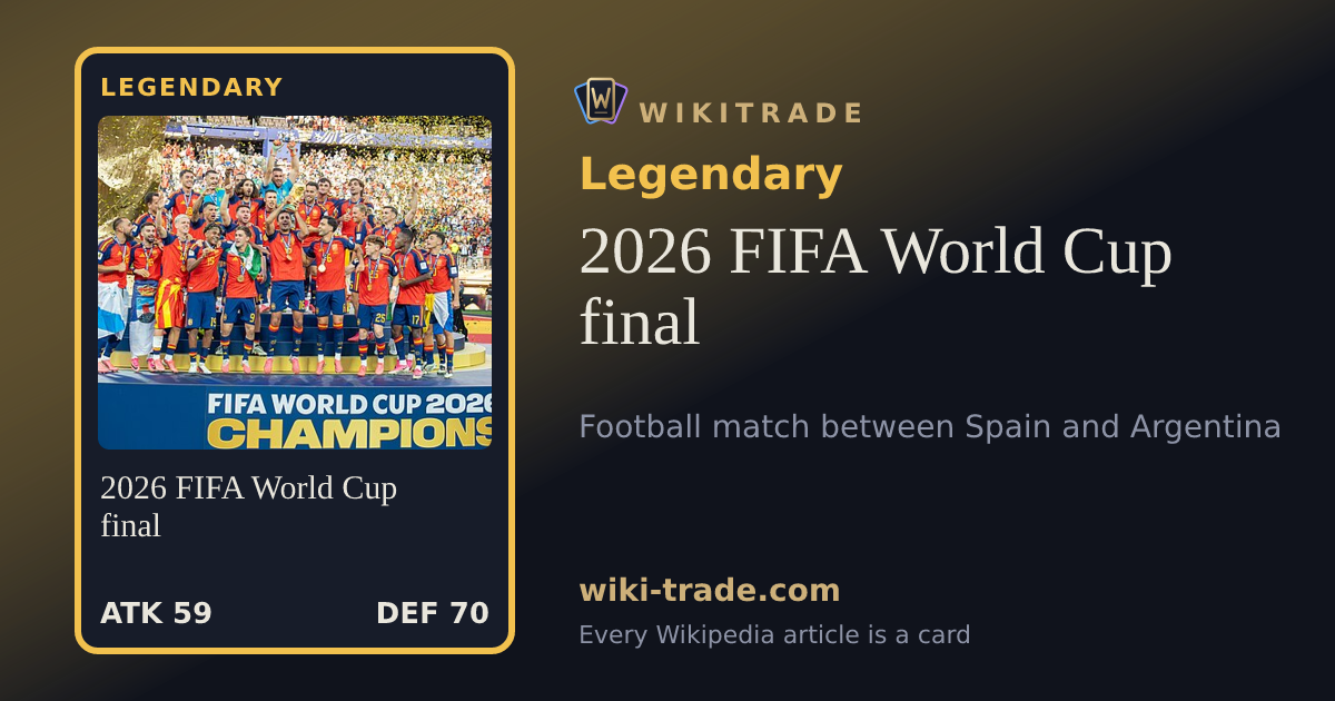 2026 FIFA World Cup final — Legendary card