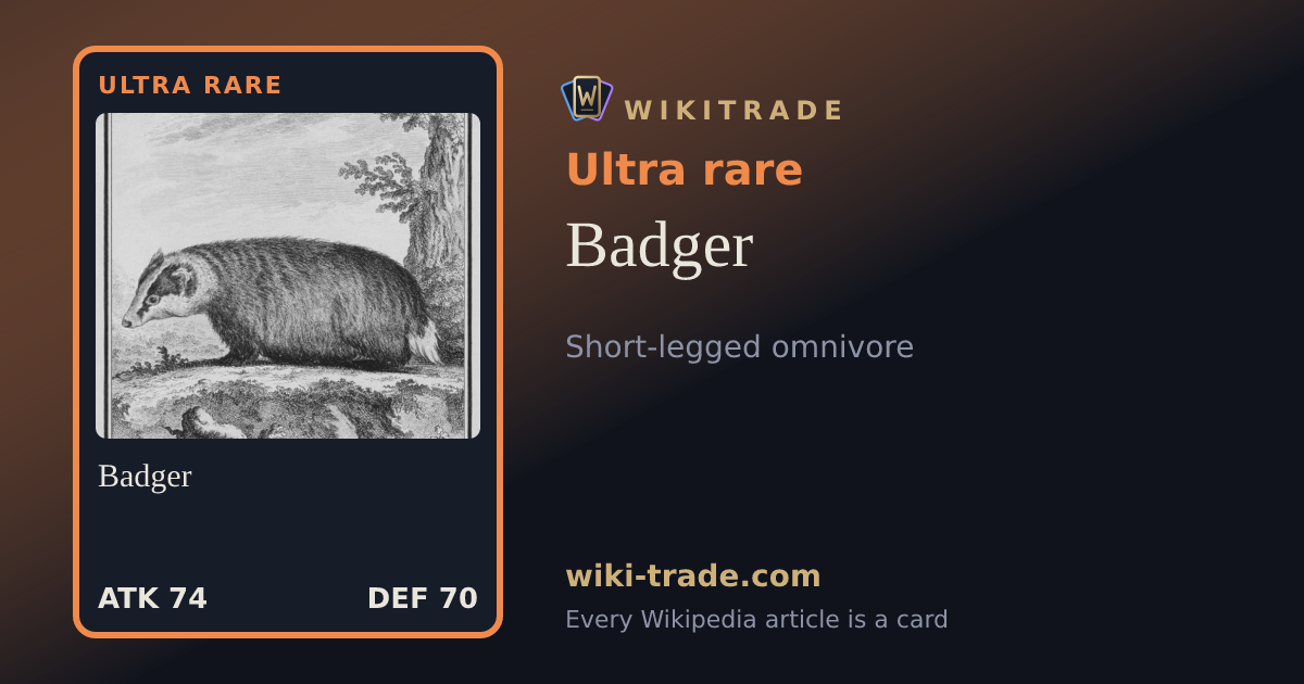Badger — Ultra rare card