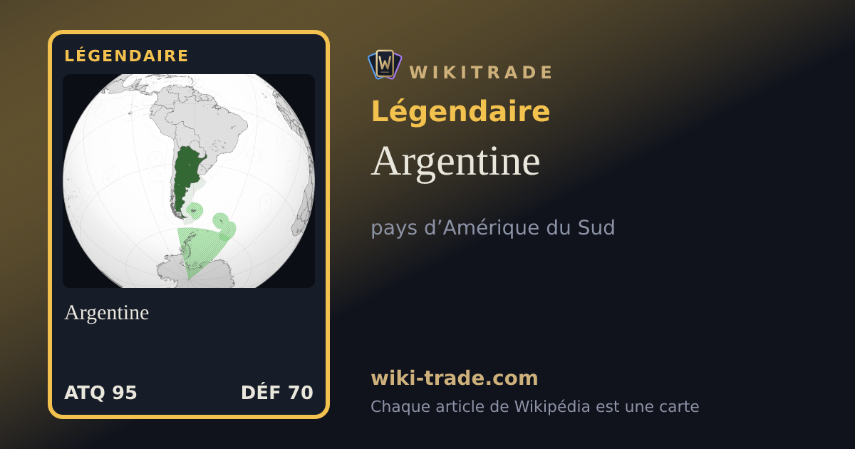 Argentine — carte Légendaire