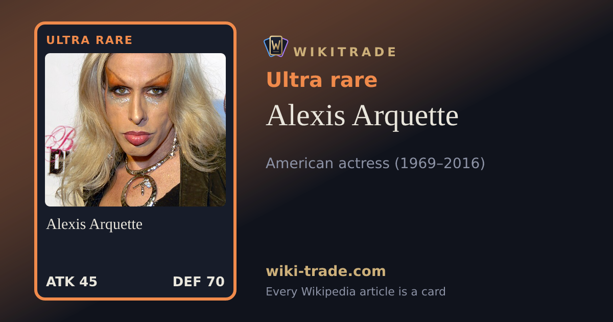 Alexis Arquette — Ultra rare card