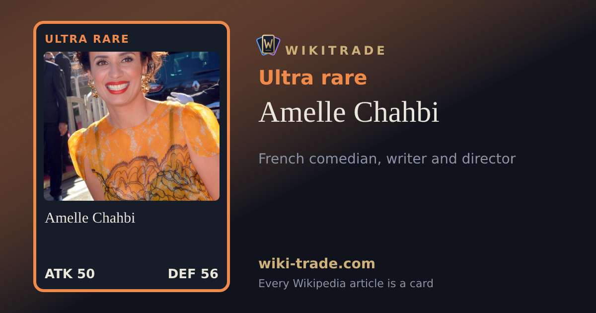Amelle Chahbi — Ultra rare card