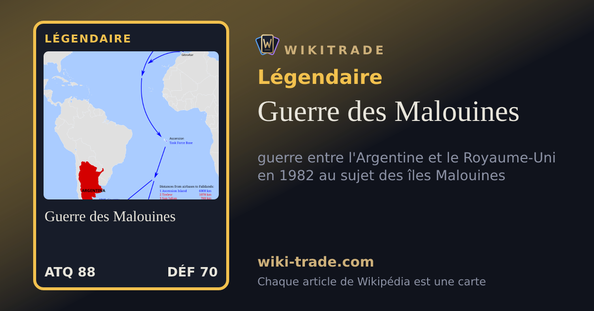 Guerre des Malouines — carte Légendaire