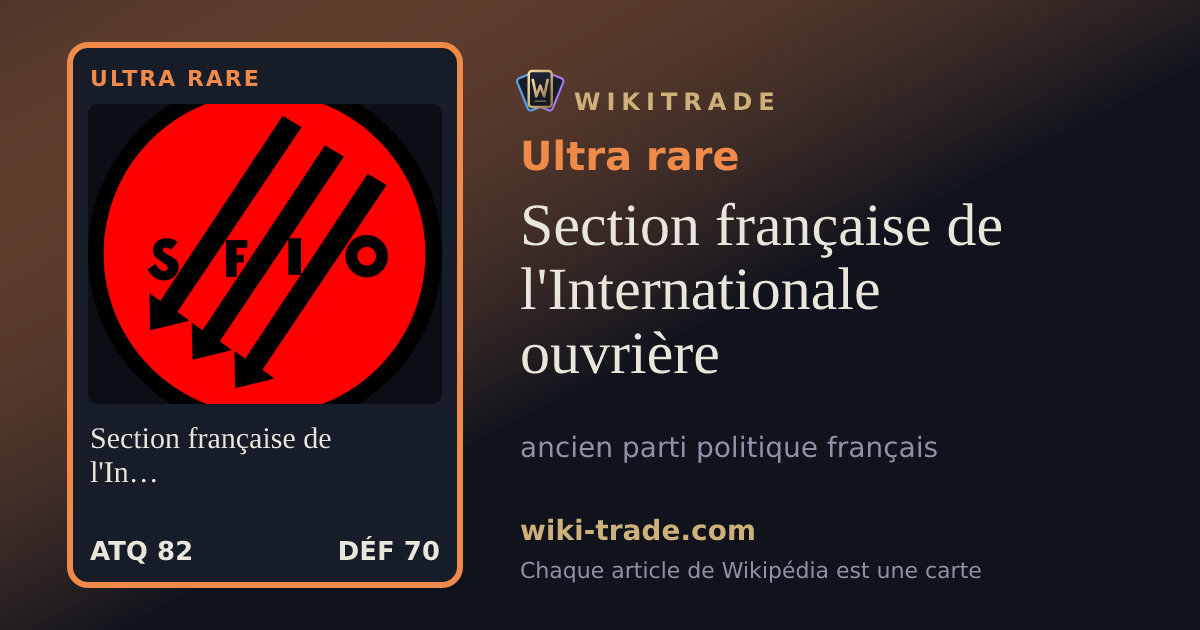 Section française de l'Internationale ouvrière — carte Ultra rare