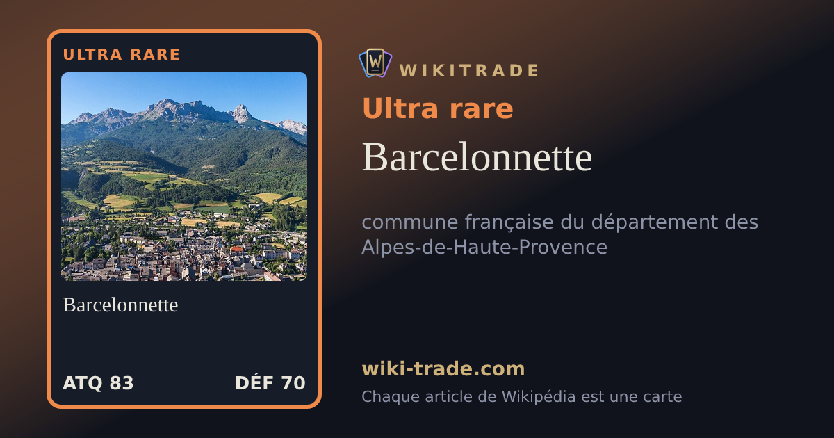 Barcelonnette — carte Ultra rare