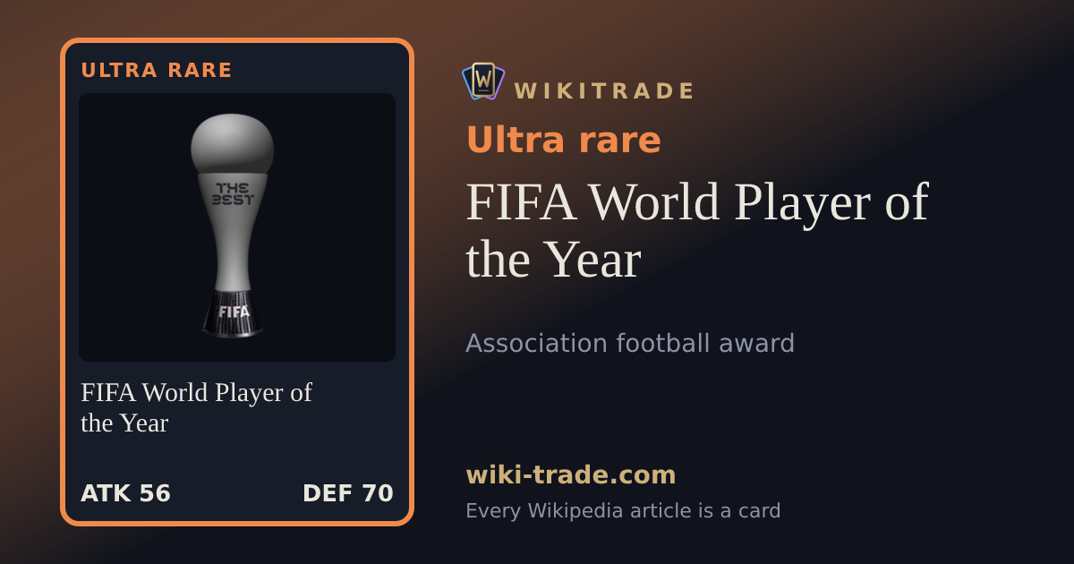 FIFA World Player of the Year — Ultra rare card